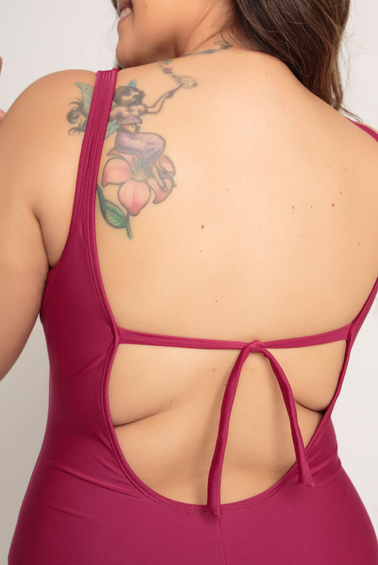 One piece bathing suit plus size burgundy