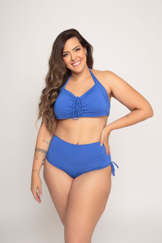 Bikini set plus size blue
